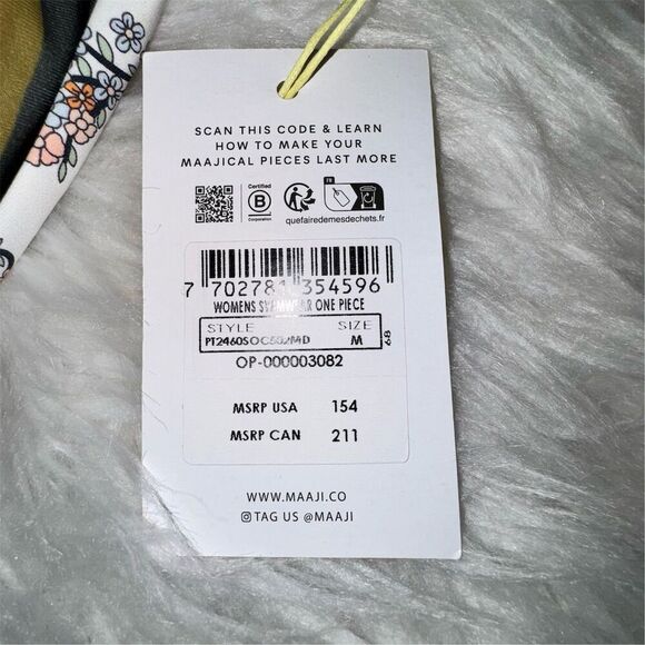 Maaji Women's Reversible Plunge One Piece Swimsuit Sexy Resort Vacation Size M - Picture 8 of 14